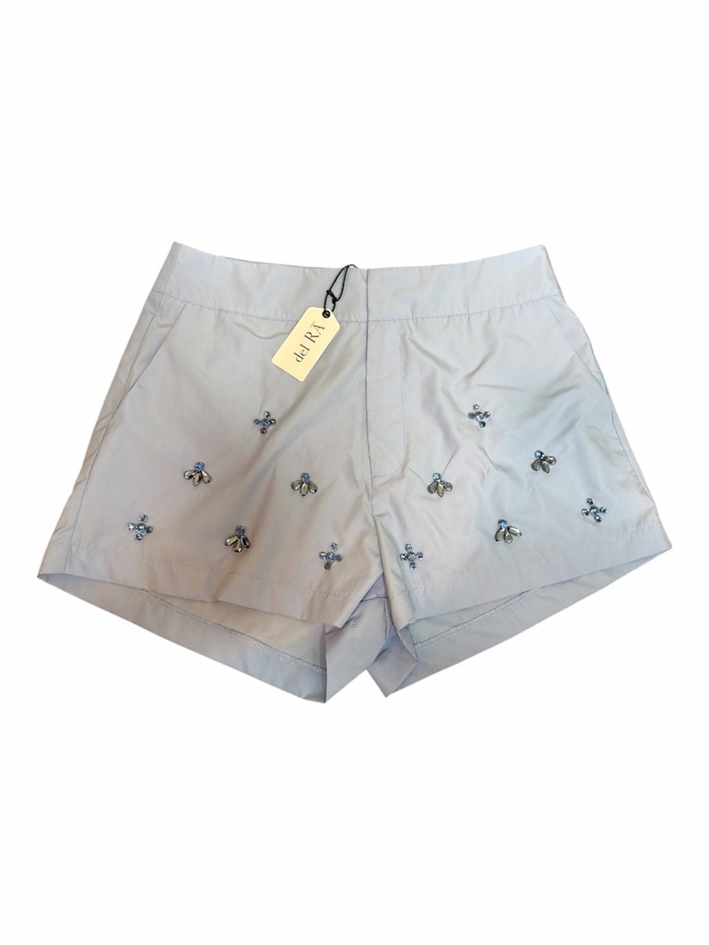 del RĀ Light Blue Rhinestone Embellished Shorts Size Large NWT - Picture 3 of 7